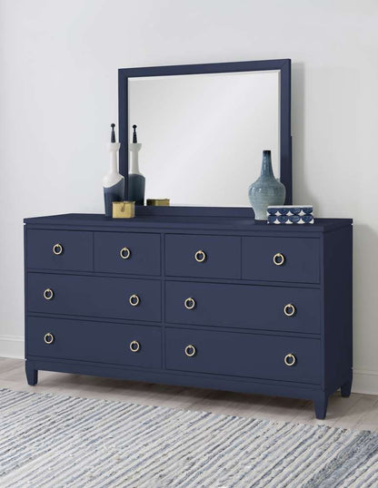 Legacy Classic Furniture  -  Summerland Inkwell Dresser Blue Finish  - 1162-1201C veiw 3
