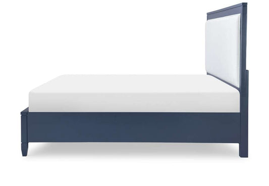 Legacy Classic Furniture - Summerland Inkwell Complete Upholstered Bed W Storage King 60 Blue Finish - 1162-4237K veiw 2