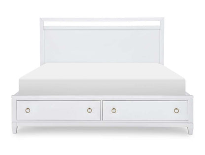 Legacy Classic Furniture - Summerland White Complete Panel Bed W Storage Ca King White Finish 60 - 1160-4137K veiw 3