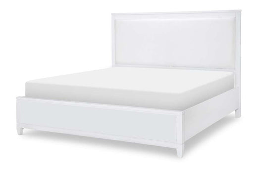 Legacy Classic Furniture - Summerland White Complete Upholstered Bed Ca King 60 White Finish - 1160-4207K veiw 1