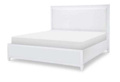 Legacy Classic Furniture - Summerland White Complete Upholstered Bed King 66 White Finish - 1160-4206K veiw 1