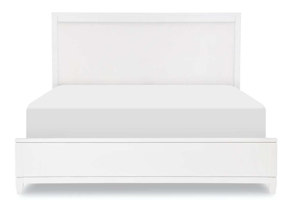 Legacy Classic Furniture - Summerland White Complete Upholstered Bed Queen 50 White Finish - 1160-4205K veiw 3