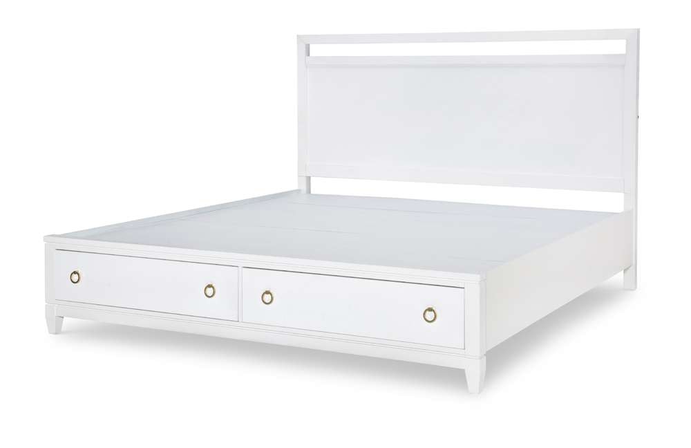 Legacy Classic Furniture - Summerland White Complete Panel Bed W Storage Queen White Finish White Finish 50 - 1160-4135K veiw 5