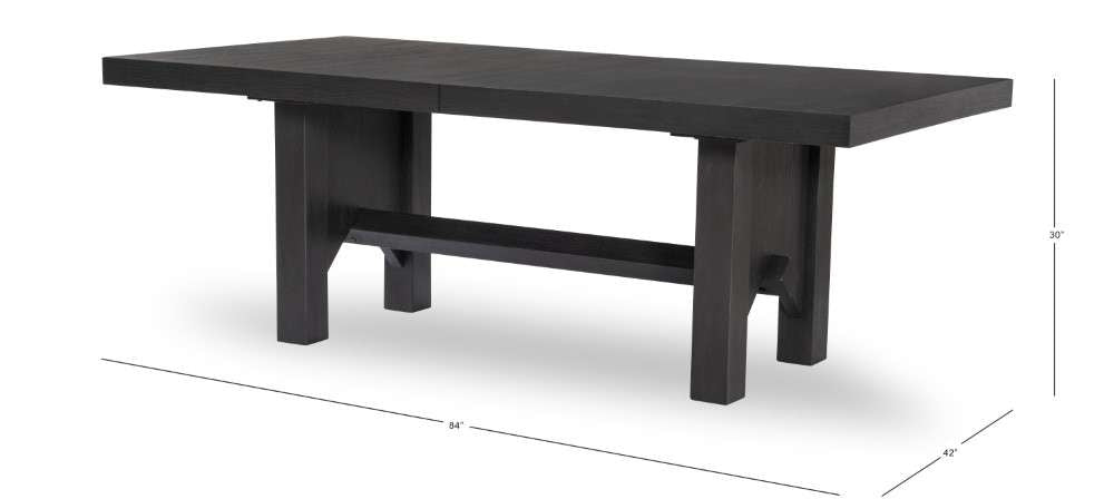 Legacy Classic Furniture - Westwood Complete Trestle Table - Black Oak - 1731-722K veiw 2