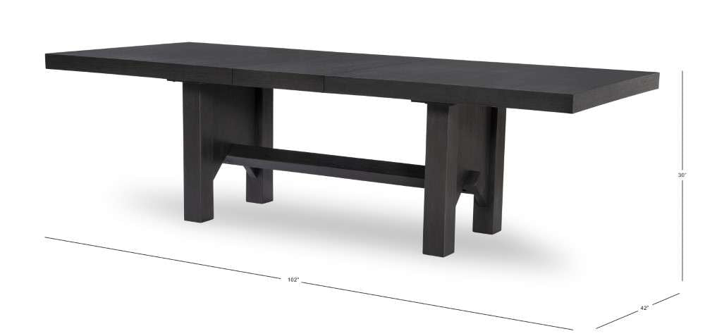 Legacy Classic Furniture - Westwood Complete Trestle Table - Black Oak - 1731-722K veiw 3