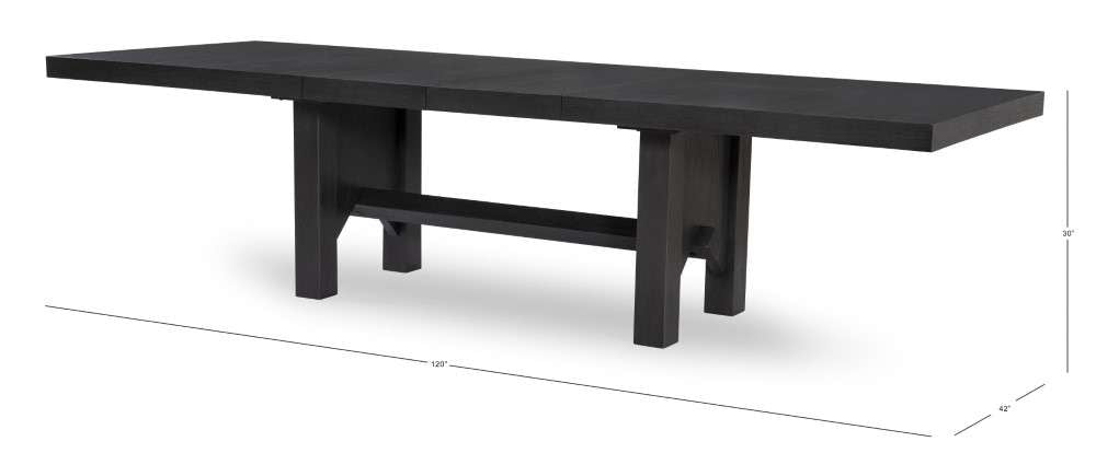 Legacy Classic Furniture - Westwood Complete Trestle Table - Black Oak - 1731-722K veiw 4