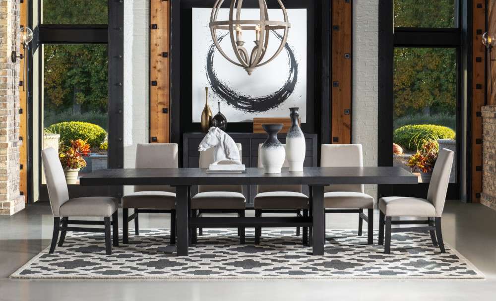 Legacy Classic Furniture - Westwood Complete Trestle Table - Black Oak - 1731-722K veiw 9