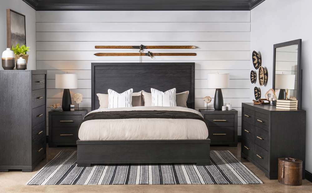 Legacy Classic Furniture - Westwood Dark Complete Panel Bed K 6/6 Dark Oak Finish - 1731-4106K veiw 5