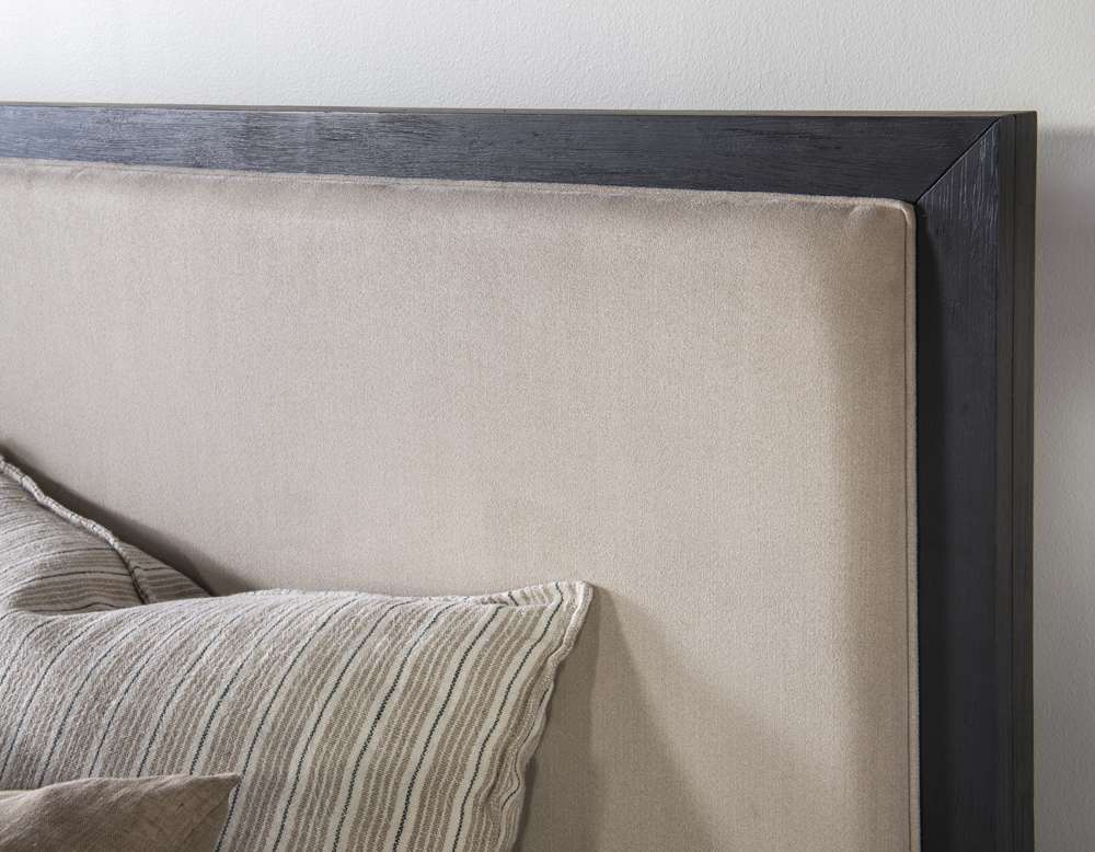 Legacy Classic Furniture - Westwood Dark Complete Upholstered Bed Ca K 6/0 Dark Oak Finish - 1731-4207K veiw 3