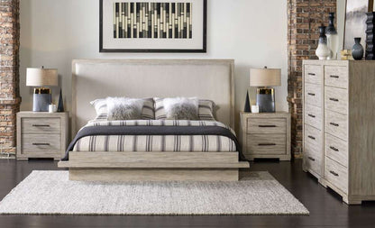 Legacy Classic Furniture - Westwood Light Complete Uph Bed King 6/6 Light Oak Finish - 1732-4206K veiw 5