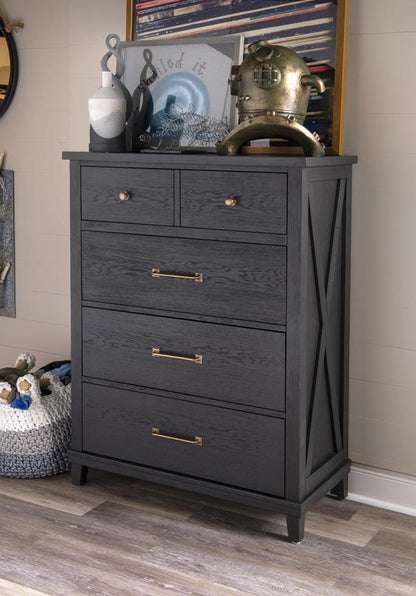 Legacy Classic Kids - Flatiron Drawer Chest Black Finish - 1860-2200C veiw 3