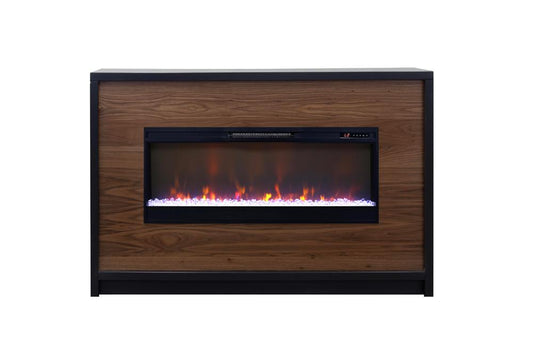Legends Furniture - Aria 62 inch Fireplace Mantel in Black and Walnut - AR5480.SLS veiw 1
