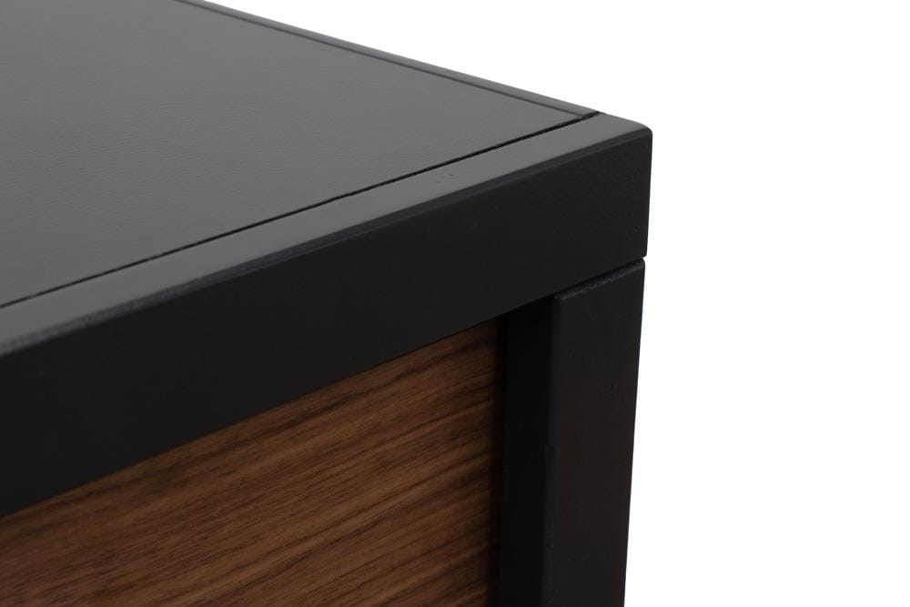 Legends Furniture - Aria 62 inch Fireplace Mantel in Black and Walnut - AR5480.SLS veiw 3