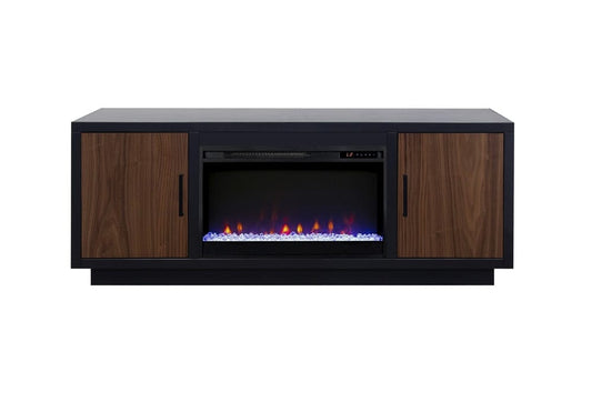 Legends Furniture - Aria 66 inch Fireplace TV Stand for TVs up to 80 inches in Black and Walnut - AR5210.SLS veiw 1