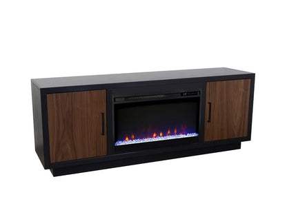 Legends Furniture - Aria 66 inch Fireplace TV Stand for TVs up to 80 inches in Black and Walnut - AR5210.SLS veiw 2