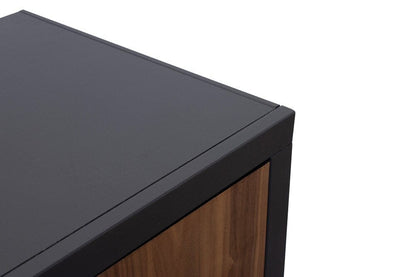 Legends Furniture - Aria 66 inch Fireplace TV Stand for TVs up to 80 inches in Black and Walnut - AR5210.SLS veiw 4