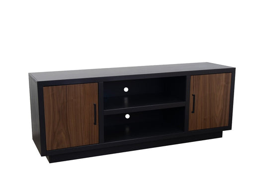 Legends Furniture - Aria 66 inch TV Stand for TVs up to 80 inches in Black and Walnut - AR1210.SLS veiw 2