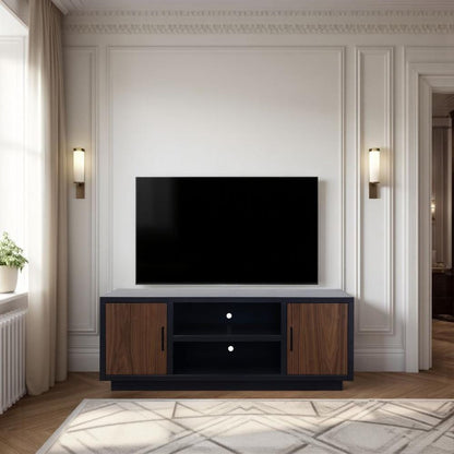Legends Furniture - Aria 66 inch TV Stand for TVs up to 80 inches in Black and Walnut - AR1210.SLS veiw 6