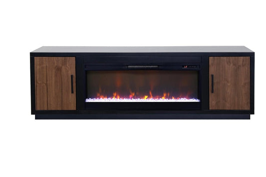 Legends Furniture - Aria 83 inch Fireplace TV Stand for TVs up to 95 inches in Black and Walnut - AR5410.SLS veiw 1