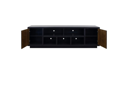 Legends Furniture - Aria 85 inch TV Stand for TVs up to 95 inches in Black and Walnut - AR1211.SLS veiw 3