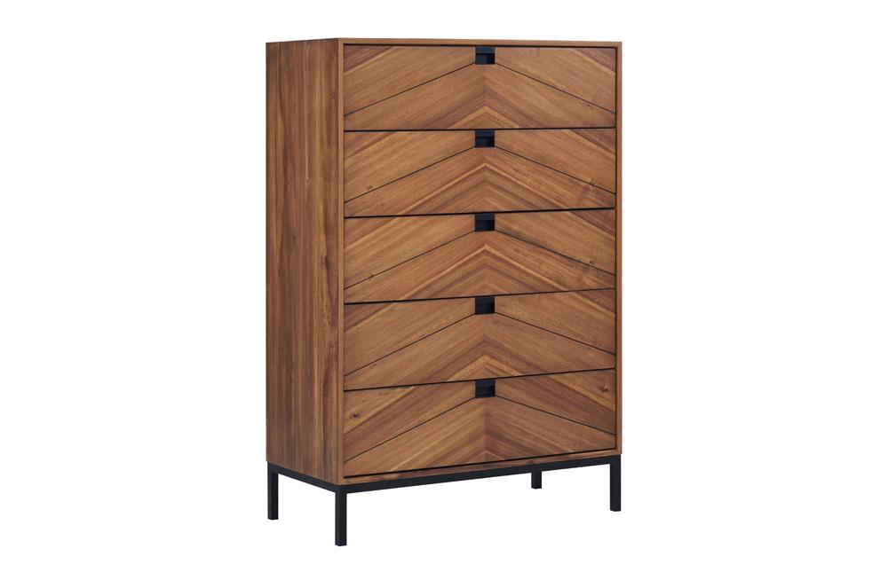 Legends Furniture - Astoria Five Drawer Chest in Natural Herringbone - ZAST-7016 veiw 1