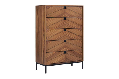 Legends Furniture - Astoria Five Drawer Chest in Natural Herringbone - ZAST-7016 veiw 1