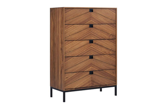 Legends Furniture - Astoria Five Drawer Chest in Natural Herringbone - ZAST-7016 veiw 1