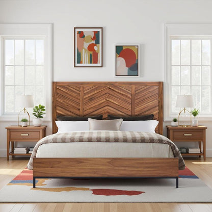 Legends Furniture - Astoria King Platform Bed in Natural Herringbone - ZAST-7000KG veiw 7