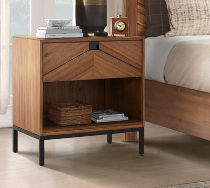 Legends Furniture - Astoria One Drawer Nightstand in Natural Herringbone - ZAST-7015 veiw 7