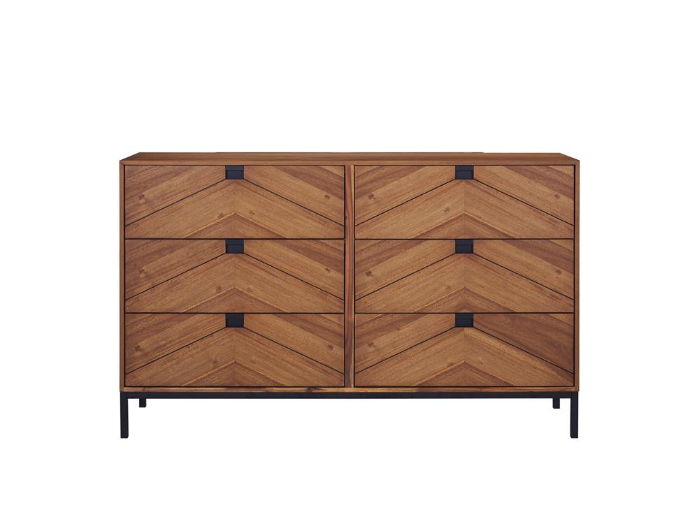 Legends Furniture - Astoria Six Drawer Dresser in Natural Herringbone - ZAST-7013 veiw 1