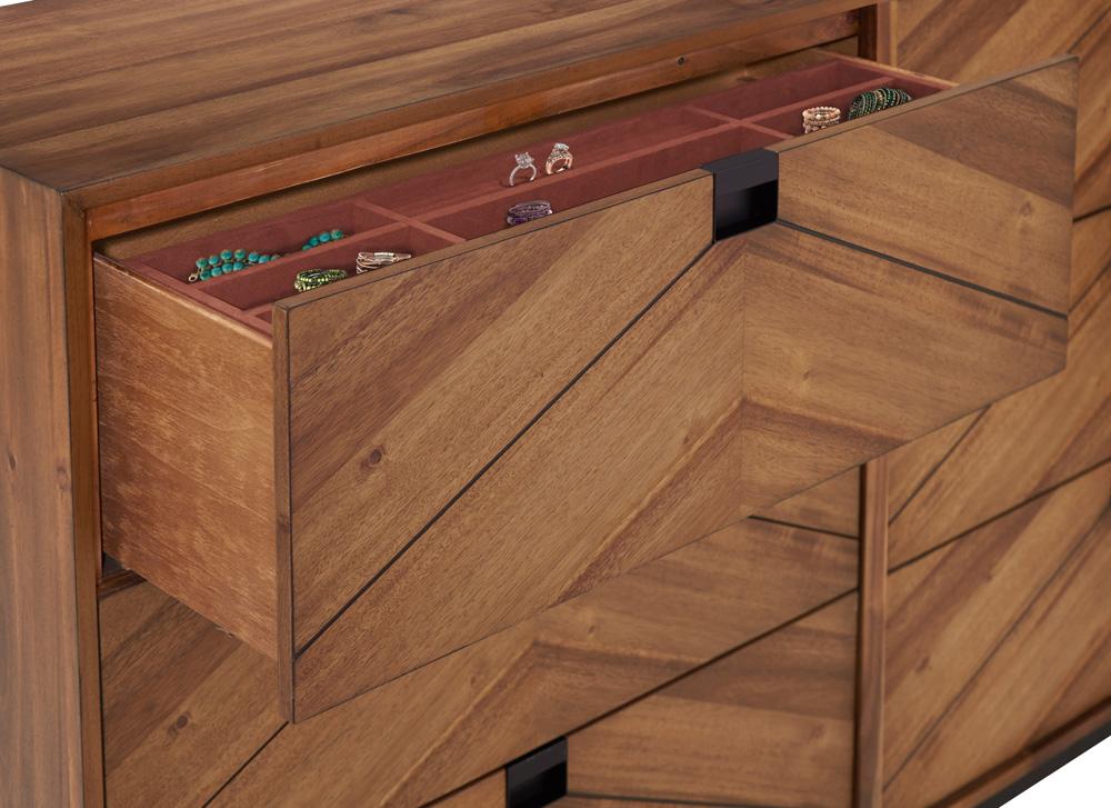 Legends Furniture - Astoria Six Drawer Dresser in Natural Herringbone - ZAST-7013 veiw 3