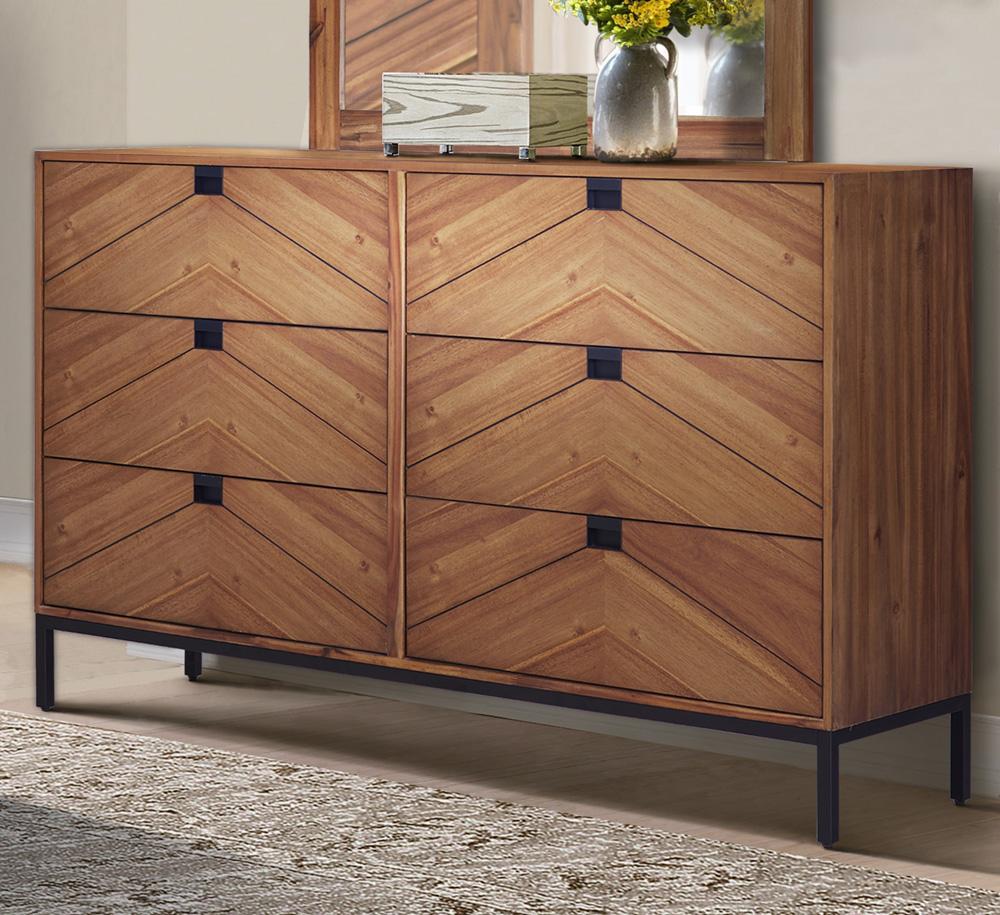 Legends Furniture - Astoria Six Drawer Dresser in Natural Herringbone - ZAST-7013 veiw 7