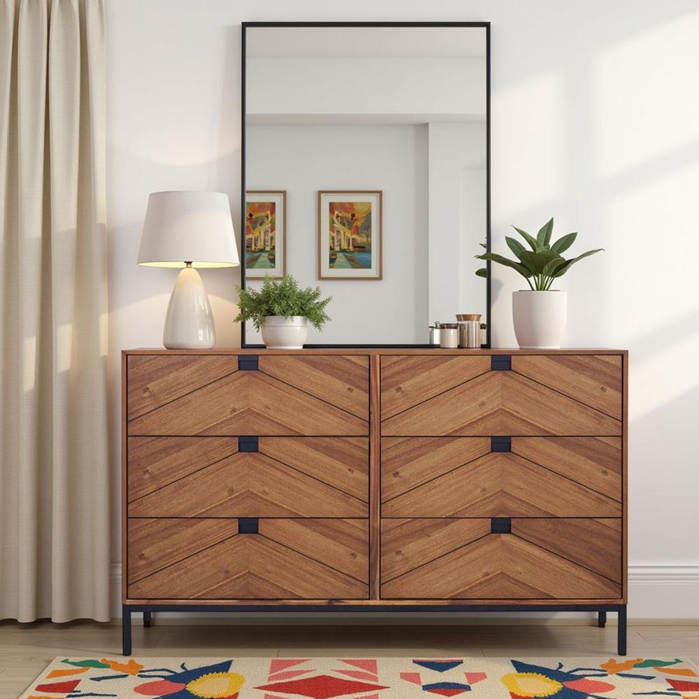 Legends Furniture - Astoria Six Drawer Dresser in Natural Herringbone - ZAST-7013 veiw 9