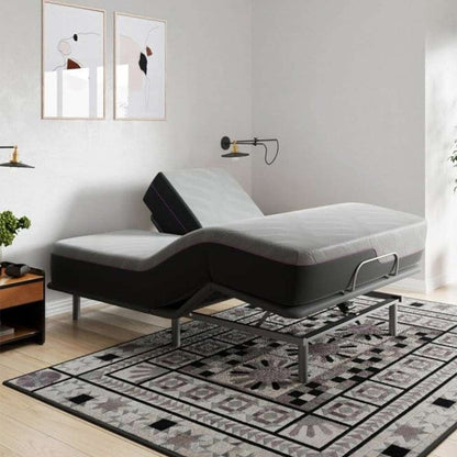 Legends Furniture - Bridgevine Home 11 inch Flex Head Adjustable King Size 3-Layer Latex Foam Mattress and Bed Frame Bundle - ZREM-ADJ-ALRMNL-FK veiw 1