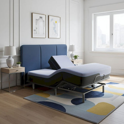 Bridgevine Home - 12 inch Flex Head Adjustable Queen Size Hybrid 5-Layer Memory Foam Mattress and Bed Frame Bundle - ZREM-ADJ-AHRMRF-FQ view 4