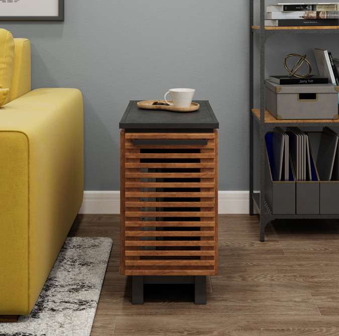 Legends Furniture - Bridgevine Home 13 in. Brown Solid Wood Side Table - GC4410.BNB veiw 1