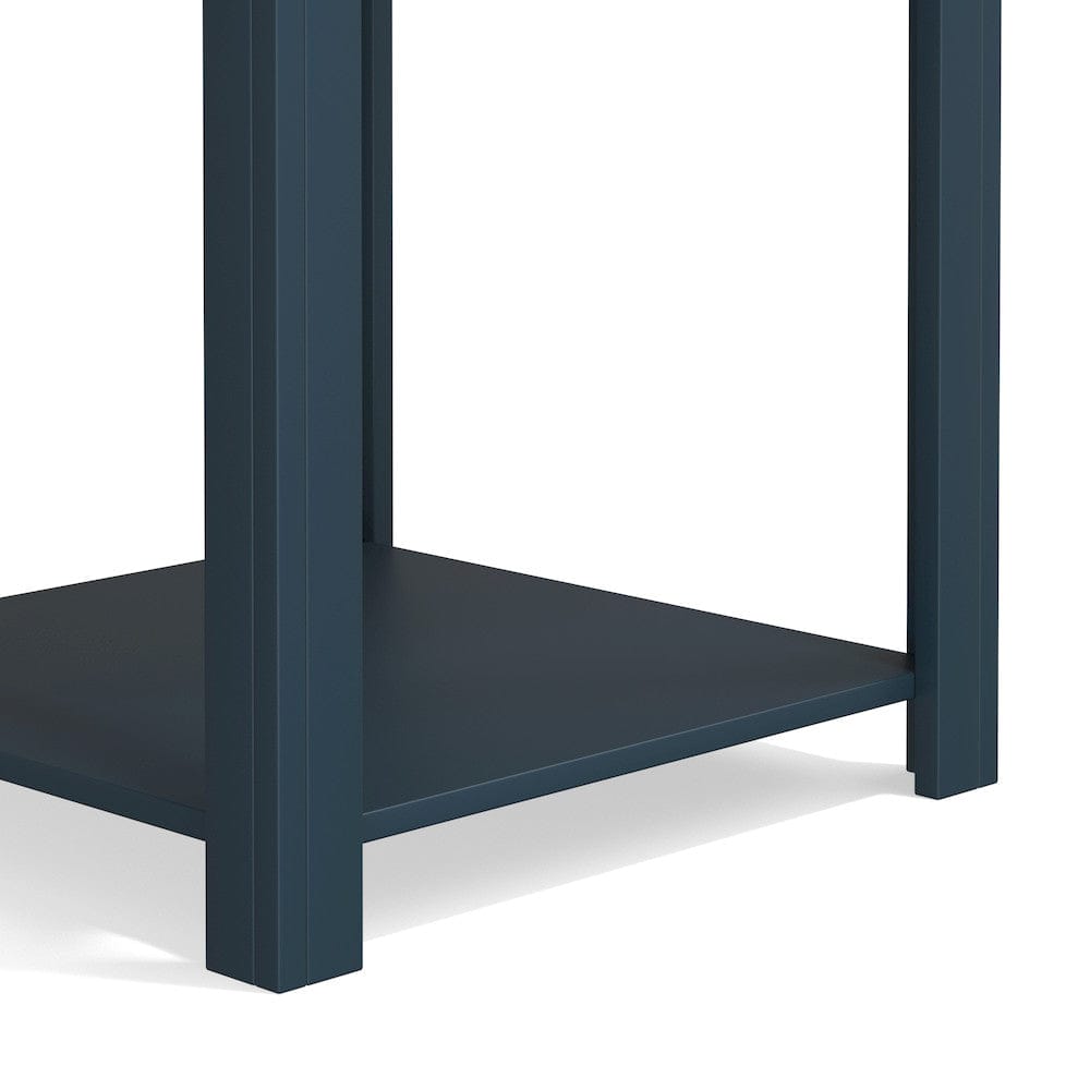 Bridgevine Home - 24 in. W x 24 in. HBlue Denim and Whiskey Brown Finish Solid Wood Side Table - NT4110.BWK view 7