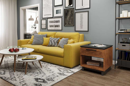 Legends Furniture - Bridgevine Home 24in Fully Assembled Brown and Black Finish Solid Wood Side Table - GC4110.BNB veiw 2