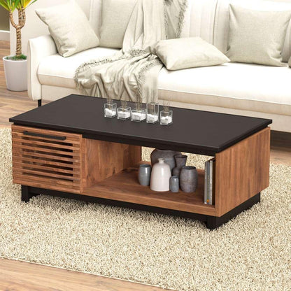 Legends Furniture - Bridgevine Home 47in Fully Assembled Brown and Black Finish Solid Wood Coffee Table - GC4210.BNB veiw 4