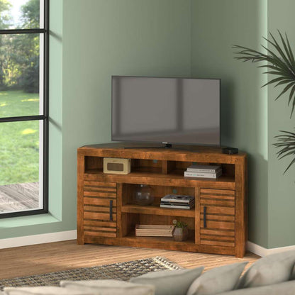 Legends Furniture - Bridgevine Home 52 in. CornerGolden Oak Finish Solid Wood TV Stand(TVs up to 65 in.) - SL1211.WKY veiw 2