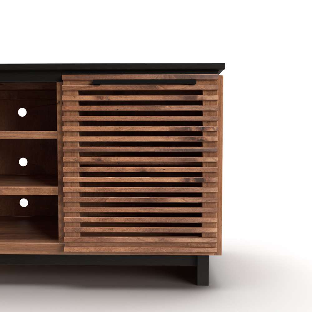 Legends Furniture - Bridgevine Home 62 in. Bourbon Brown and Black Finish TV stand (TVs up to 75 in.) - GC1210.BNB veiw 4