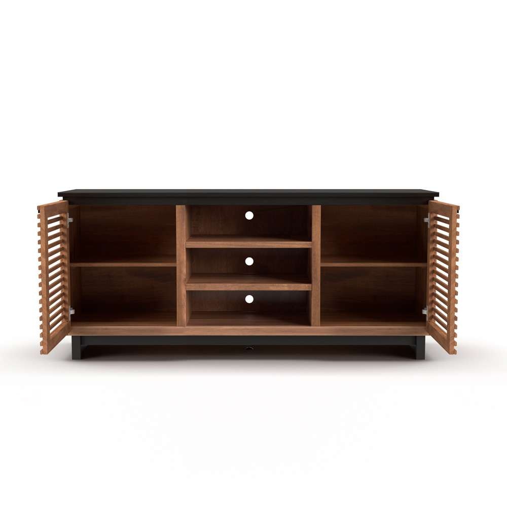 Legends Furniture - Bridgevine Home 62 in. Bourbon Brown and Black Finish TV stand (TVs up to 75 in.) - GC1210.BNB veiw 5