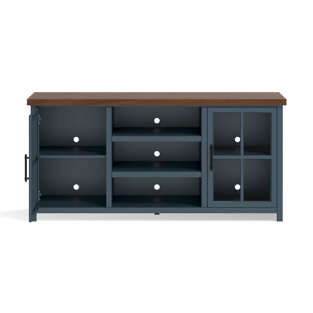 Bridgevine Home - 66 in. Blue Denim and Barnwood Finish Solid Wood TV Stand (TVs up to 75 in.) - NT1210.BWK view 6