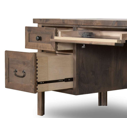 Legends Furniture - Bridgevine Home 69 in. Barwood Finish Executive Desk - JC6270.BNW veiw 4