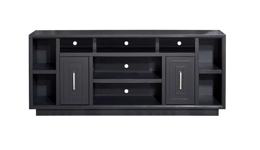 Legends Furniture - Bridgevine Home 83 in. Black Finish Solid Wood TV stand (TVs up to 100 in.) - SS1211.SLS veiw 1