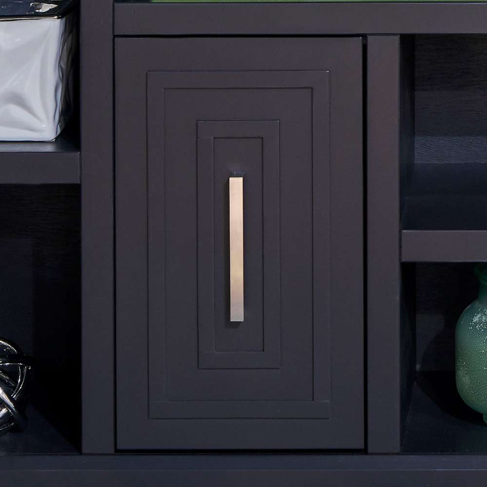 Legends Furniture - Bridgevine Home 83 in. Black Finish Solid Wood TV stand (TVs up to 100 in.) - SS1211.SLS veiw 3