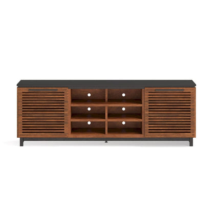 Bridgevine Home - 85 in. Bourbon Brown and Black Finish TV stand (TVs up to 95 in.) - GC1220.BNB view 6