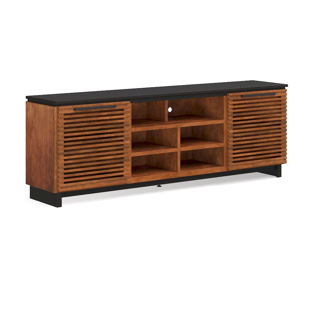 Bridgevine Home - 85 in. Bourbon Brown and Black Finish TV stand (TVs up to 95 in.) - GC1220.BNB view 7