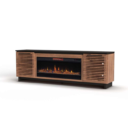 Legends Furniture - Bridgevine Home 86 in. Bourbon Brown Finish Solid Wood TV stand (TVs up to 100 in.) - GC5410.BNB veiw 1