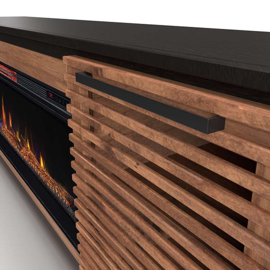 Legends Furniture - Bridgevine Home 86 in. Bourbon Brown Finish Solid Wood TV stand (TVs up to 100 in.) - GC5410.BNB veiw 2